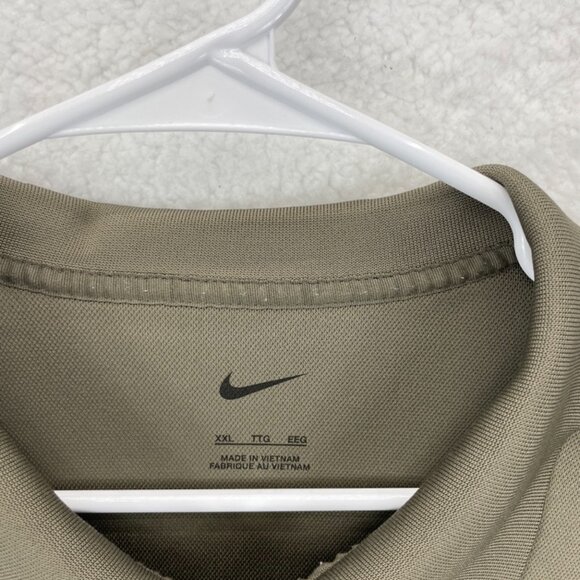 Nike Polo Shirt Men’s Size XXL Green Khaki Short Sleeve‎ Collared Dri-FIT Golf - Picture 3 of 8